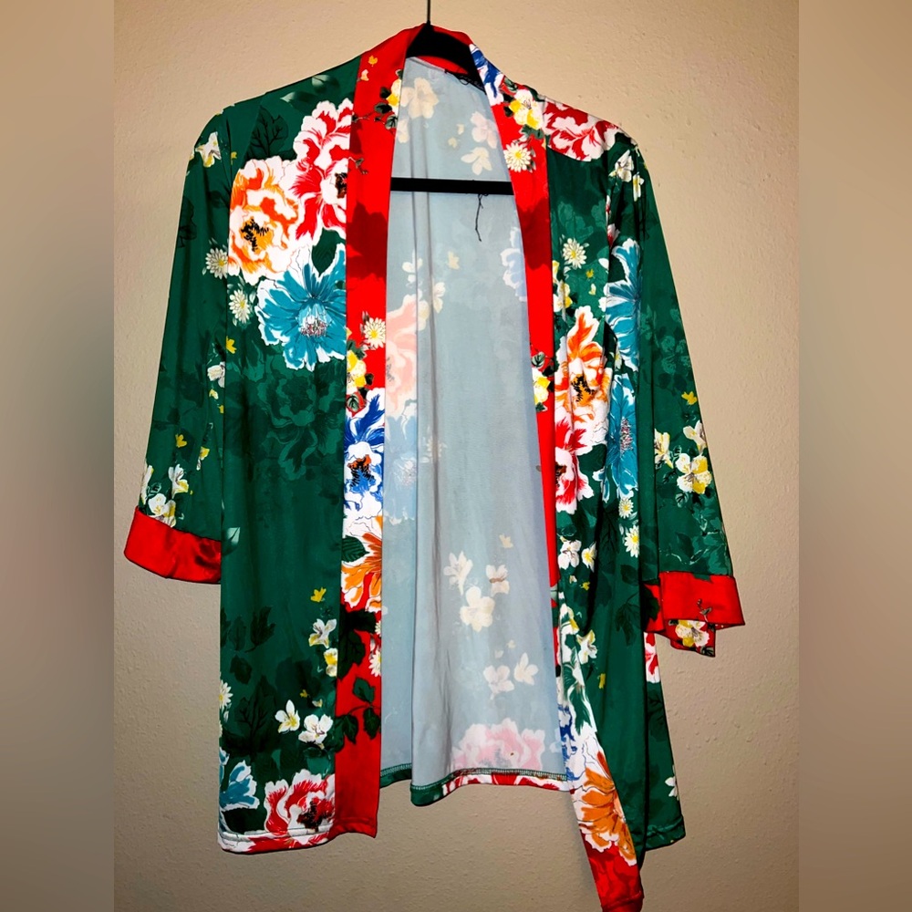 Boohoo girls bohemian floral kimono